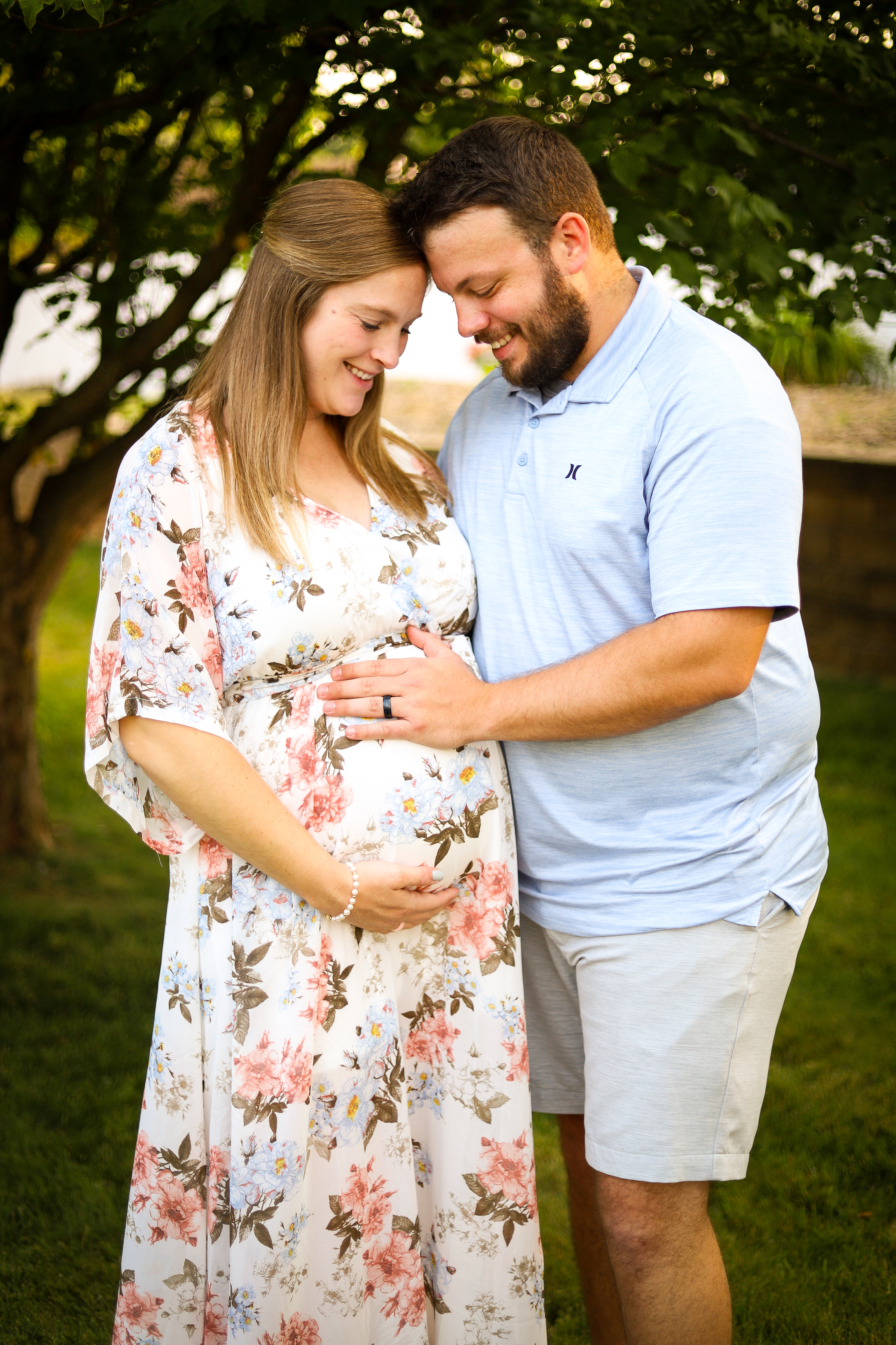 Maternity portrait in soft natural light