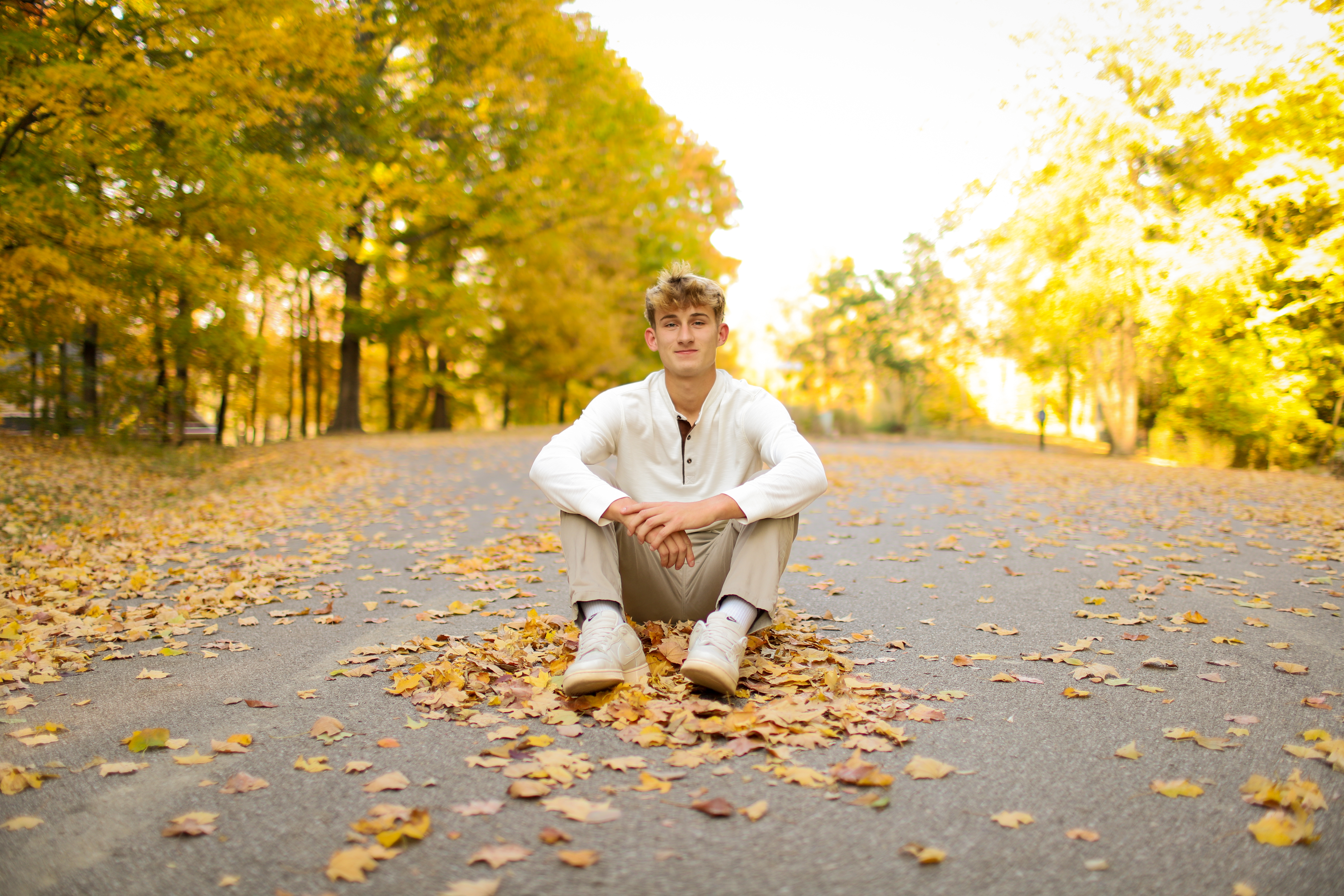 Senior portrait in warm natural light
